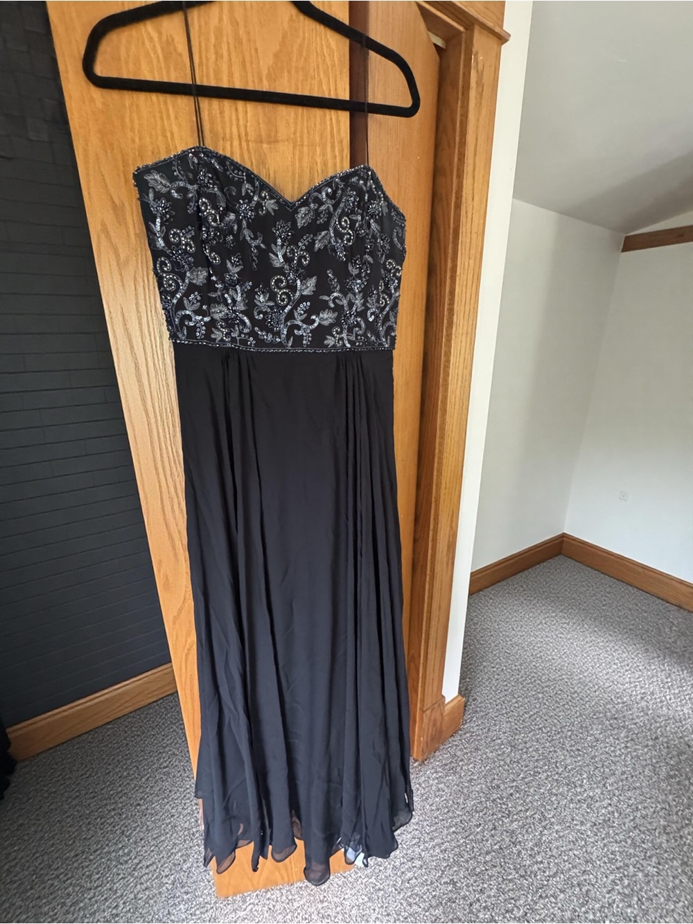 Vintage Chetta B Black Beaded Gown